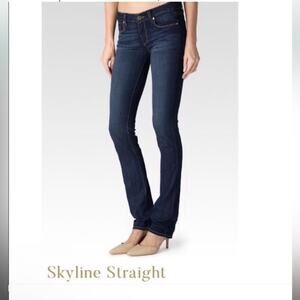 Paige Womens Jeans SIze 27 Skyline Straight Denim Dark Blue